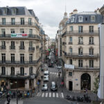 Rue de Caumartin Paris France as seen from Printemps skyway.