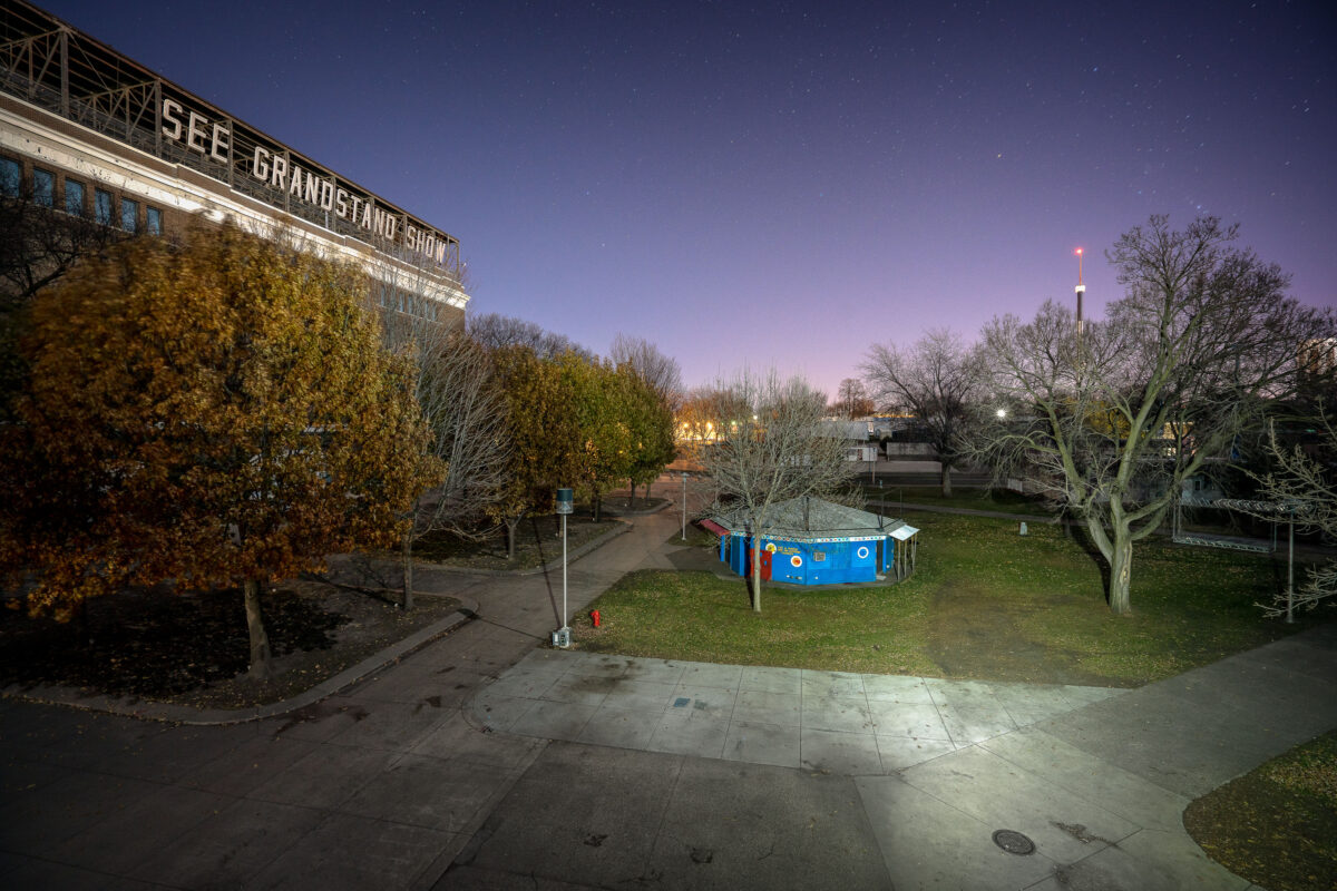Minnesota State Fairgrounds Grandstand at Night