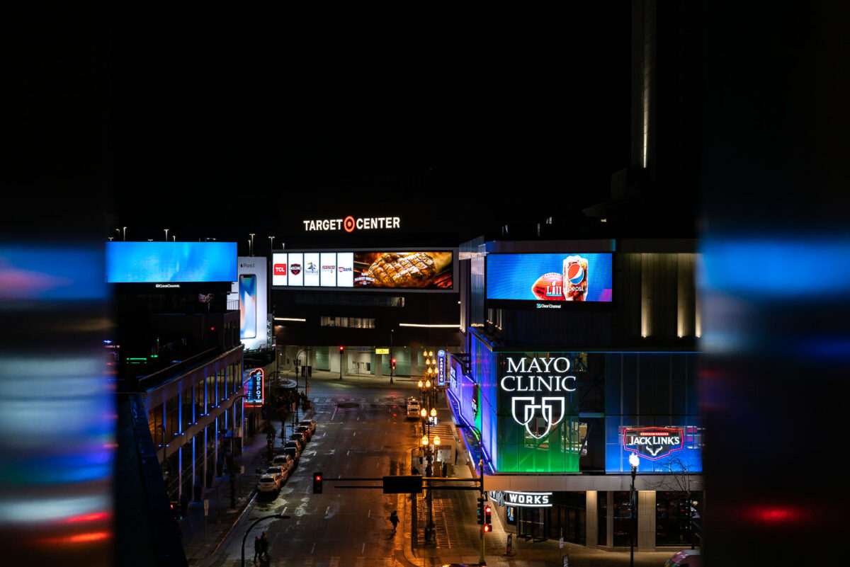 Target Center and Mayo Clinic in Downtown Minneapolis