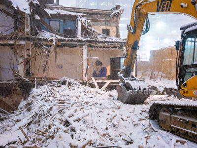 Marquette Ave demolition for City Club Apartments