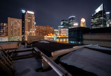 Downtown Minneapolis as seen from the roof of Century Plaza. Now home to the Minneapolice Police 1st precinct.