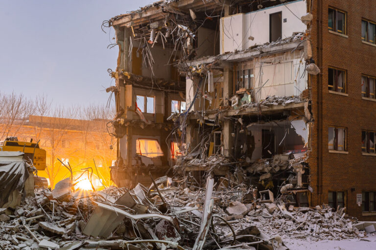 University of Minnesota Demolition in 2018 1 Demolition of a building on the campus of the University of Minnesota, Minneapolis.