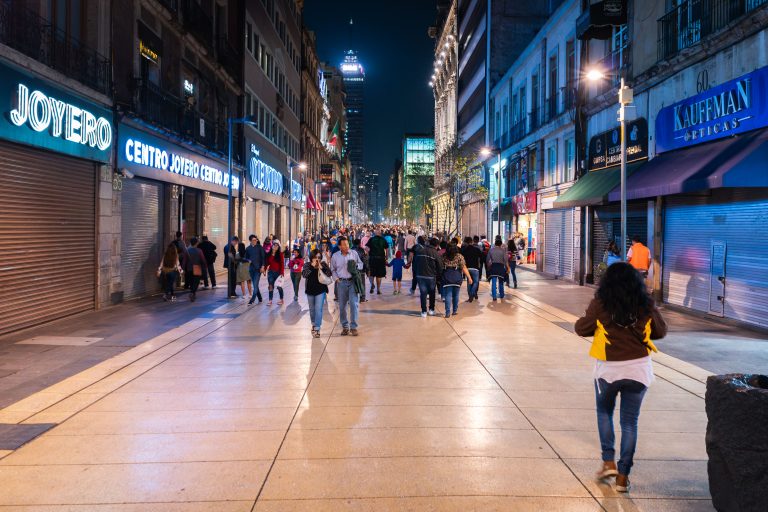 Calle Madero at Night, Mexico City 1