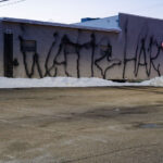 Graffiti on the side of CSL Plasma. 2018