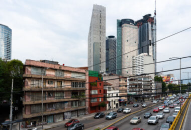 New development of high rises in Mexico City.