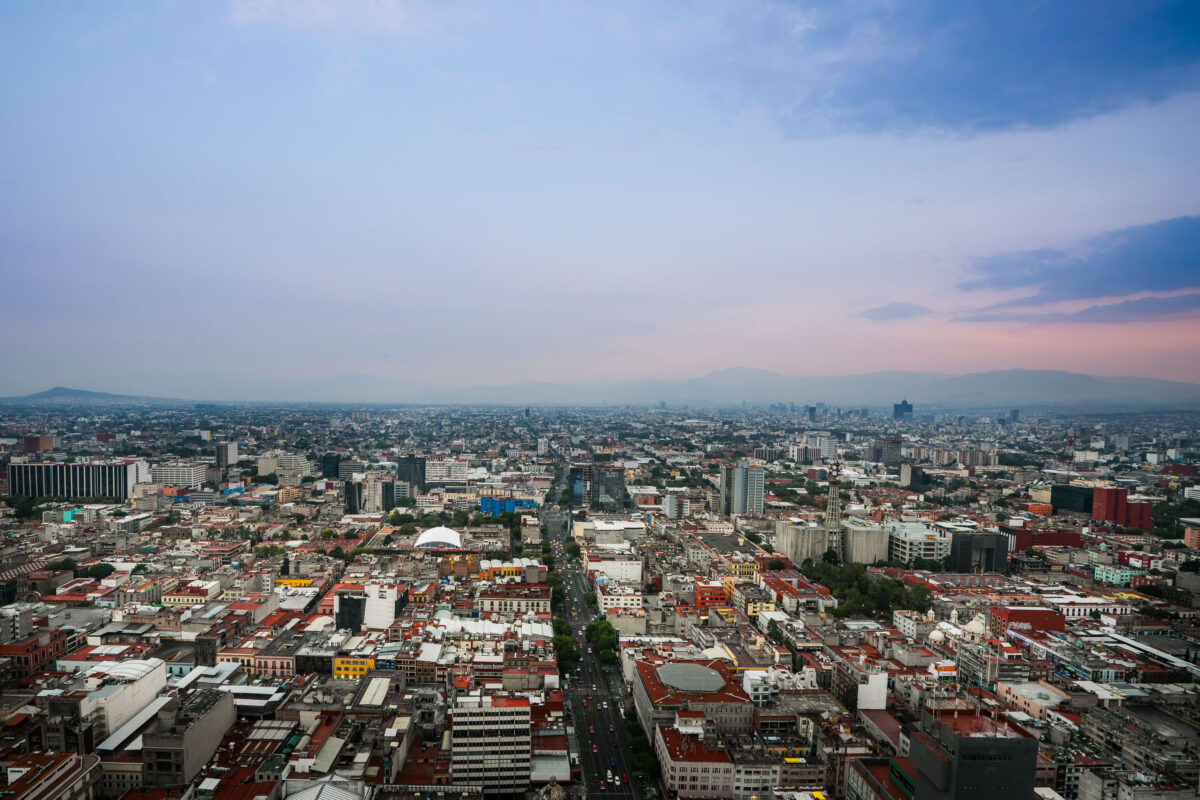 Mexico City Skyline from Torre Latinoamericana