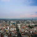 Looking out in Mexico City at the city from above