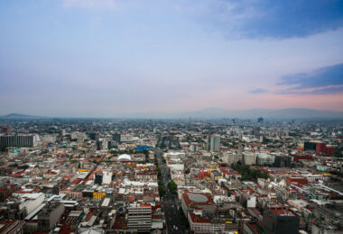 Looking out at the city of Mexico City in Mexico.