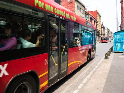 Metrobús Line 4 Bus, Centro Histórico, Mexico City
