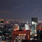 The night lights of Mexico City, Mexico.