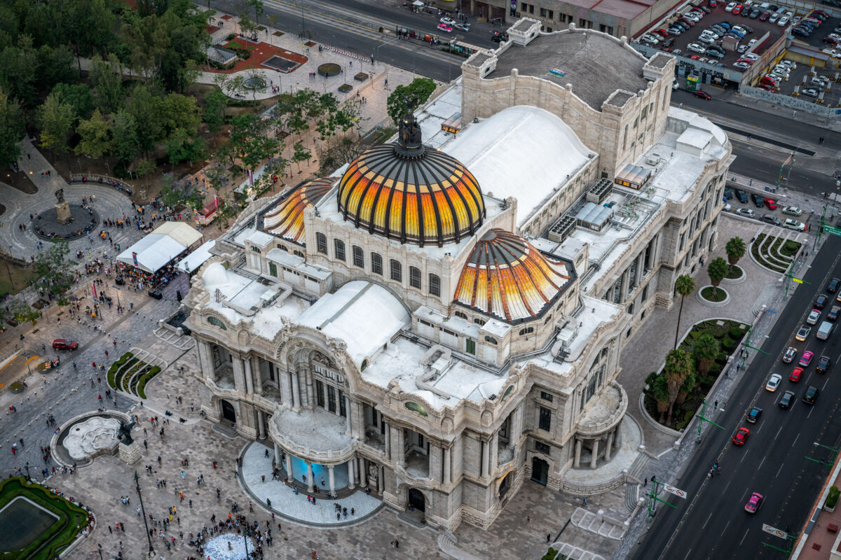 Palacio de Bellas Artes, Mexico City: Aerial View of Cultural Landmark