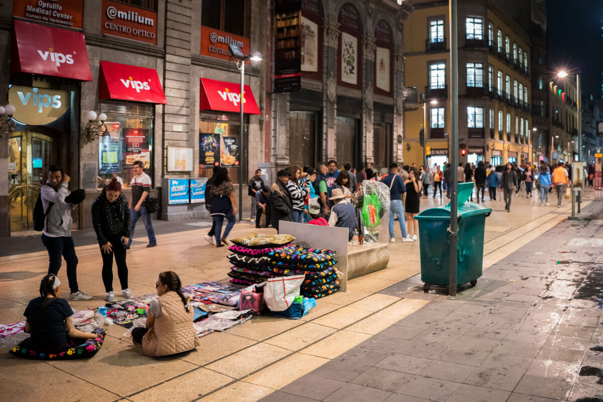 Street Vendors on Avenida Francisco I. Madero, Mexico City
