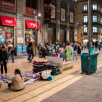 Vendors on the street in Mexico City.