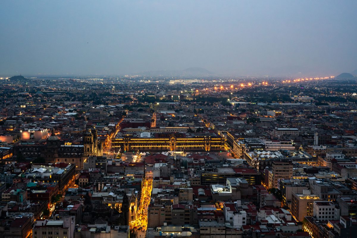 Zócalo and Historic Center Skyline, Mexico City