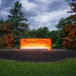 General Mills sign outside of their corporate headquarters in Golden Valley, Minnesota.