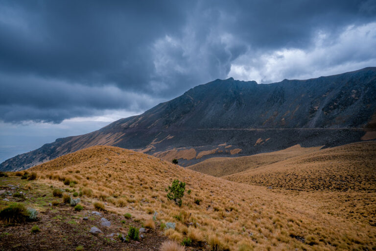 Nevado de Toluca Stratovolcano, Central Mexico 1 Nevado de Toluca stratovolcano in Central Mexico, a protected natural park known for its crater lakes and hiking trails.
