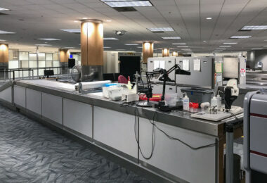 Secondary TSA screening at Hartsfield-Jackson Atlanta International Airport.
