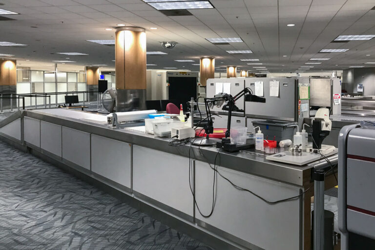 Secondary TSA Screening at ATL Airport 1 Secondary TSA screening at Hartsfield-Jackson Atlanta International Airport.