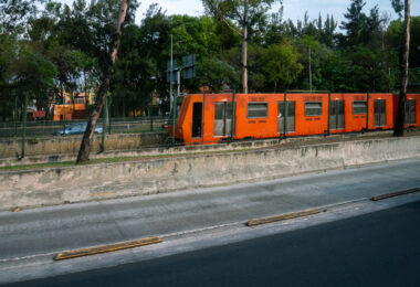 A train in Mexico City.