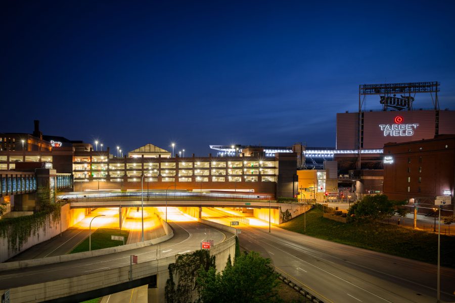 Target Field, Parking Ramp, I-394, Downtown Minneapolis Night — May 17 ...