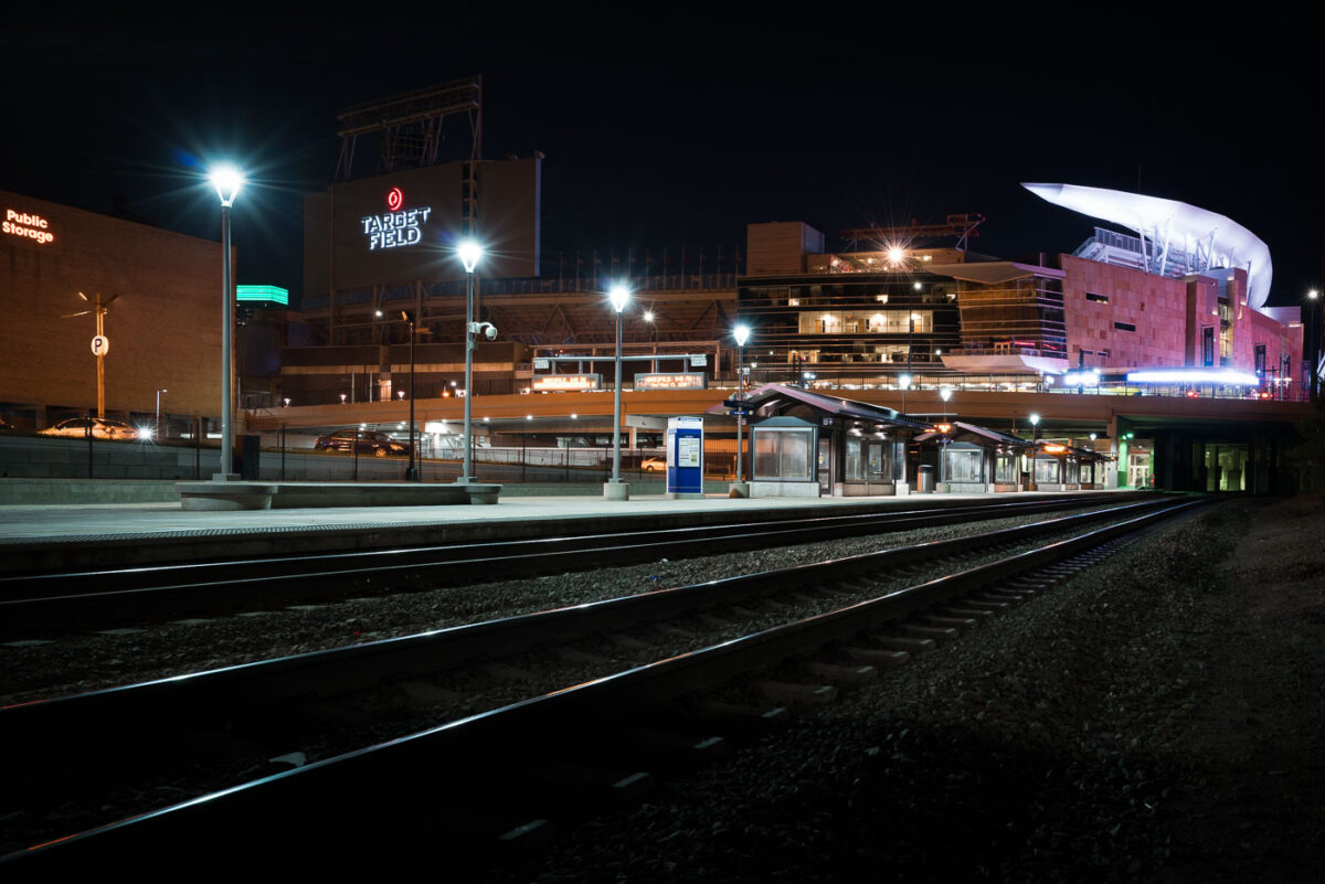 Target Field Northttar Train Station in Minneapolis