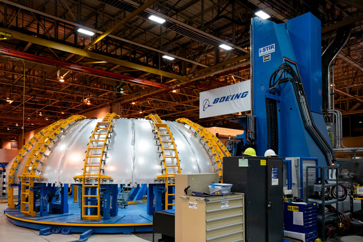 Boeing Dome Section on I-STIR Welder – NASA Michoud