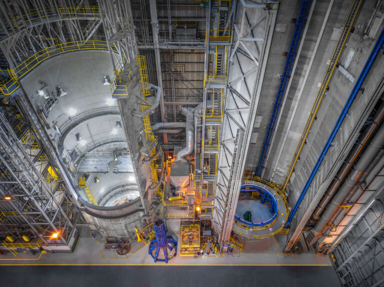 NASA Michoud: SLS Rocket Vertical Assembly Bay 4 Cleaning and welding cells inside NASA vertical assembly