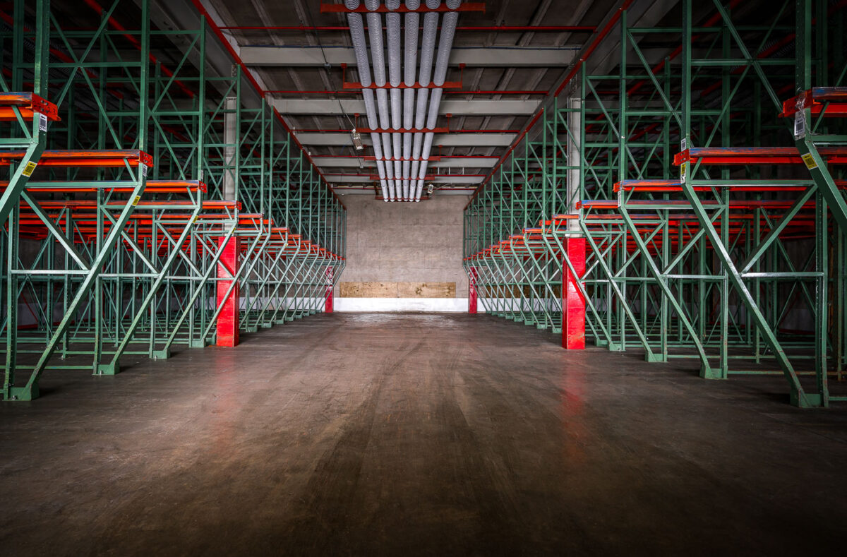 Inside the now demolished Hopkins Cold Storage facility in Hopkins, Minnesota.