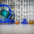 Inside the Vertical Weld Center. The friction-stir-weld tool for wet and dry structures on the Space Launch System (SLS) core stage. It will weld barrel panels together to produce whole barrels for the two pressurized tanks, the intertank, the forward skirt and the aft engine section.

More Info: https://www.nasa.gov/exploration/systems/sls/