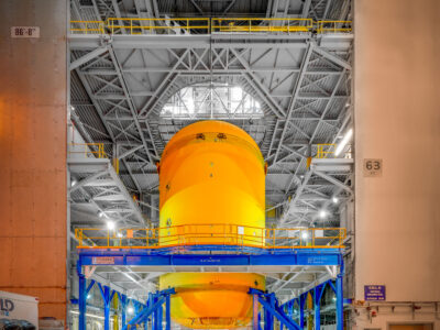 NASA Michoud: SLS Liquid Oxygen Tank in Cell A