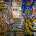 Looking down from the top of the Vertical Assembly Center at NASA Michoud Assembly Facility.