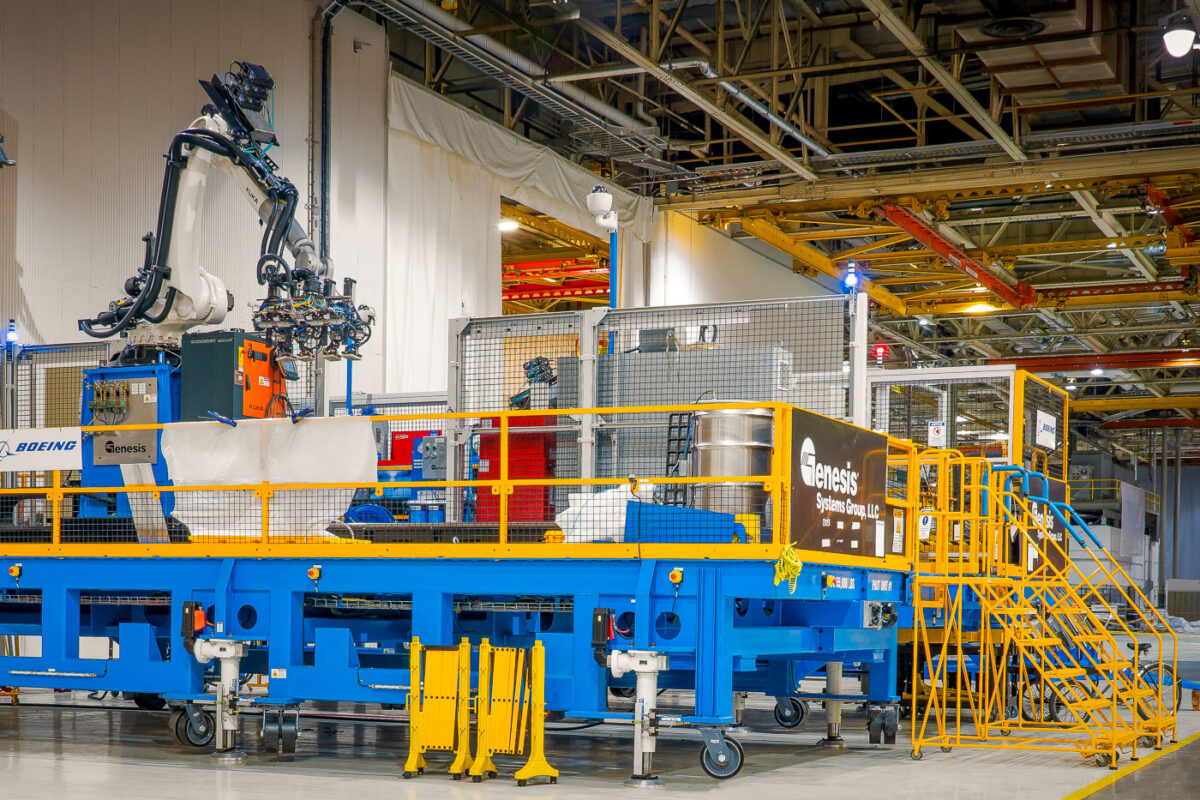 Manufacturing robots at NASA’s Michoud Assembly Facility.

Space Launch System: https://www.nasa.gov/exploration/systems/sls/