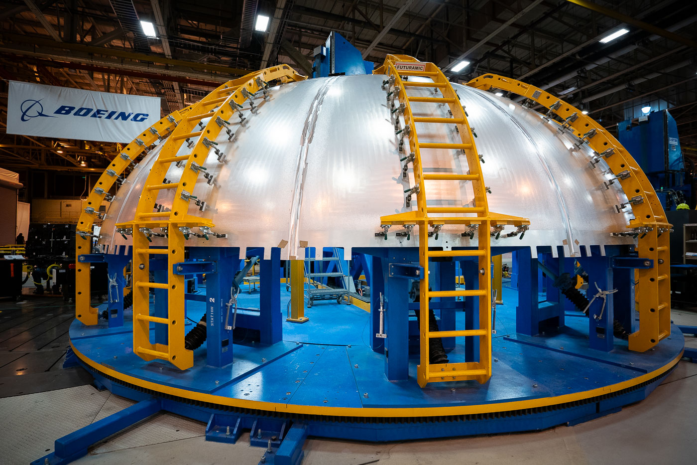 A I-Stir Friction Welder from Par Systems inside the Nasa Michoud Assembly Facility where work on the Space Launch System(SLS) rocket and Artemis is being built.