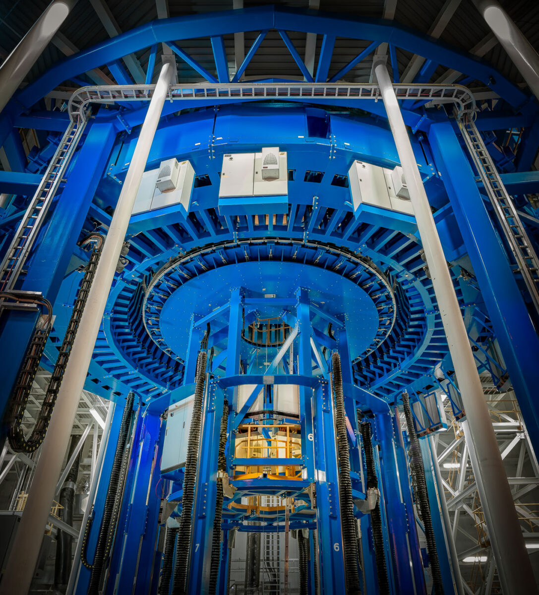 NASA's welding tool, one of the world’s largest. The massive tool was designed and built to weld together the domes, rings, and barrels that make up the core stage pieces of the Space Launch System (SLS). The size of this thing can’t be described or shown in a photo.