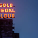 Gold Medal Flour neon sign in downtown Minneapolis.