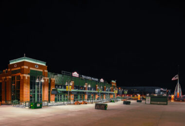 Tailgate Village, outside of Lambeau Field in Green Bay, WI.