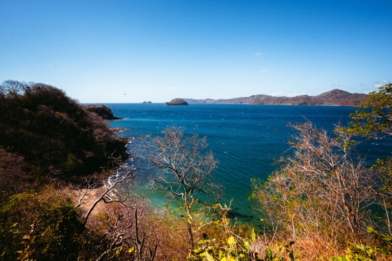 Mirador Junquillal Overlook, Costa Rica Coastline 1 The Mirador Junquillal Overlook offers expansive views of the Costa Rican coastline. This vantage point provides a perspective on the Pacific Ocean and the rugged, vegetated terrain that characterizes the region. Overlooks like this are important for appreciating the natural geography and can serve as points of interest for visitors exploring the area's coastal beauty.