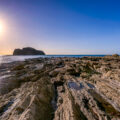 Sun shining over Jobo Bay in Guantacaste Costa Rica.