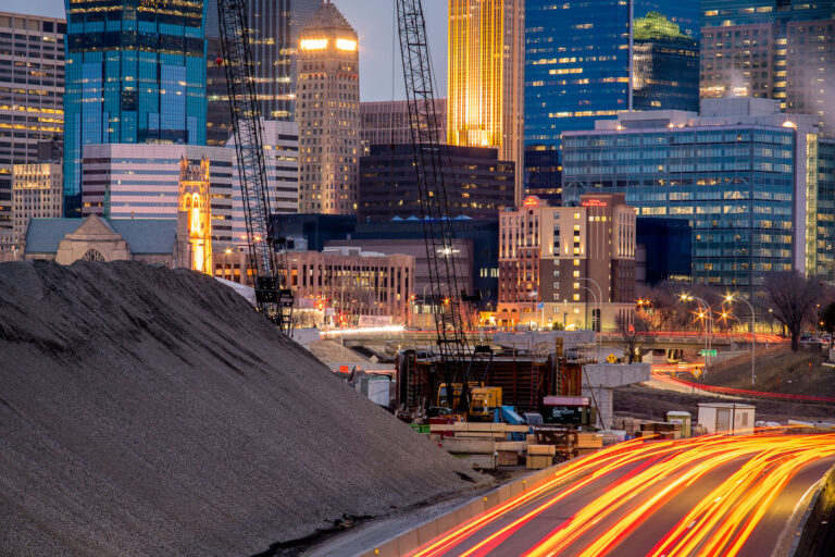 Construction in Minneapolis 2 Interstate 35W coming into downtown Minneapolis.