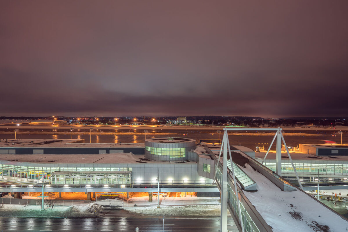 The MSP Airport in winter.