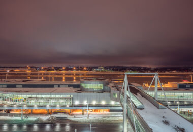 The MSP Airport in winter.