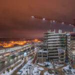 New parking ramps being constructed at the Minneapolis−Saint Paul International Airport.