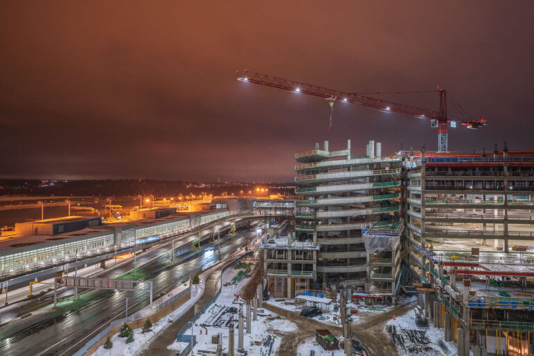 MSP Airport Construction in Winter 2019 4 New parking ramps being constructed at the Minneapolis−Saint Paul International Airport.