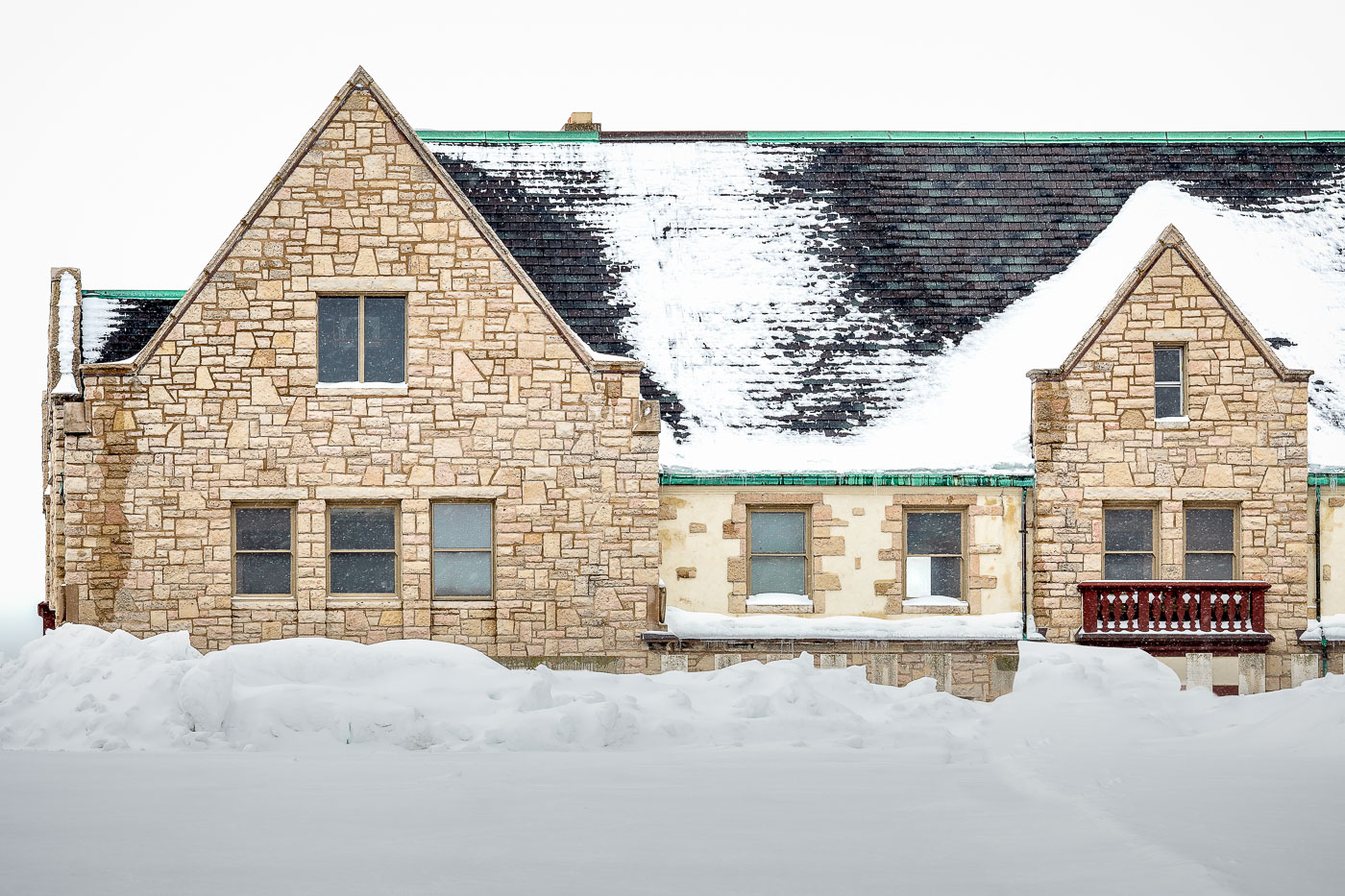 YMCA in Downtown Green Bay in the snow