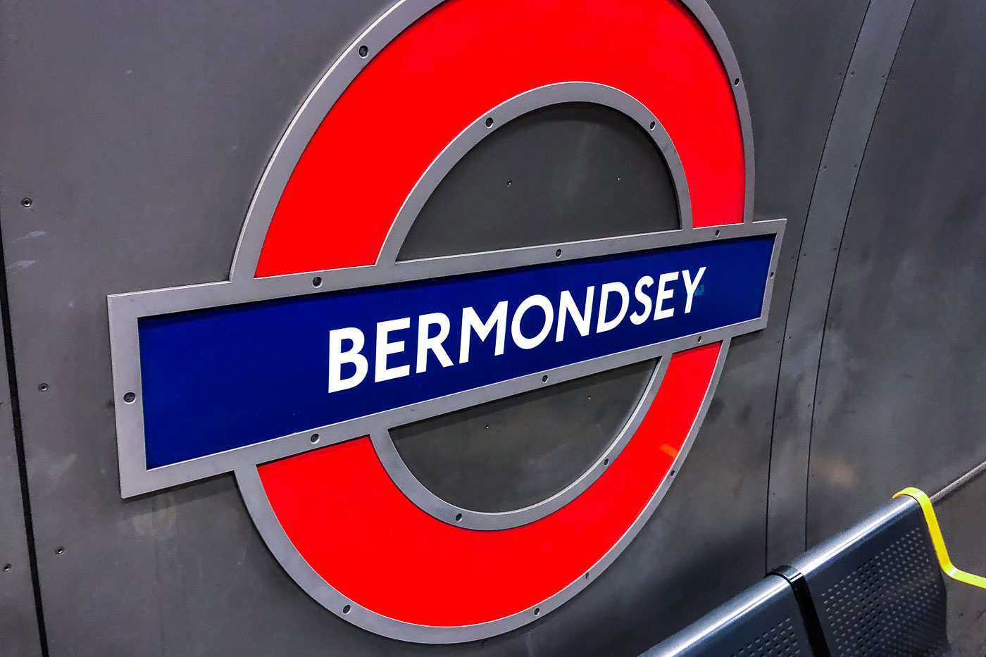 Bermondsey Station in London Signage