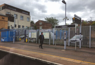 Charlton Train Station in London in April 2019.