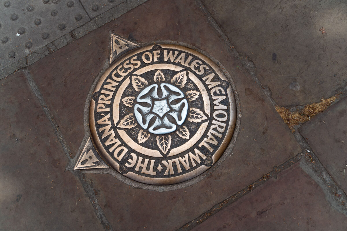 Diana Princess of Wales Memorial Walk Marker, London