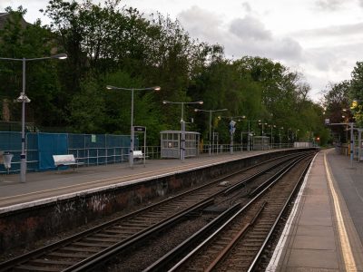 Curved Platforms at Blackheath Station During Evening Light
