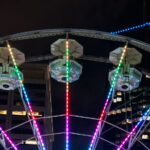 A ferris wheel set up in downtown Minneapolis during the 2019 NCAA Final Four basketball tournament.