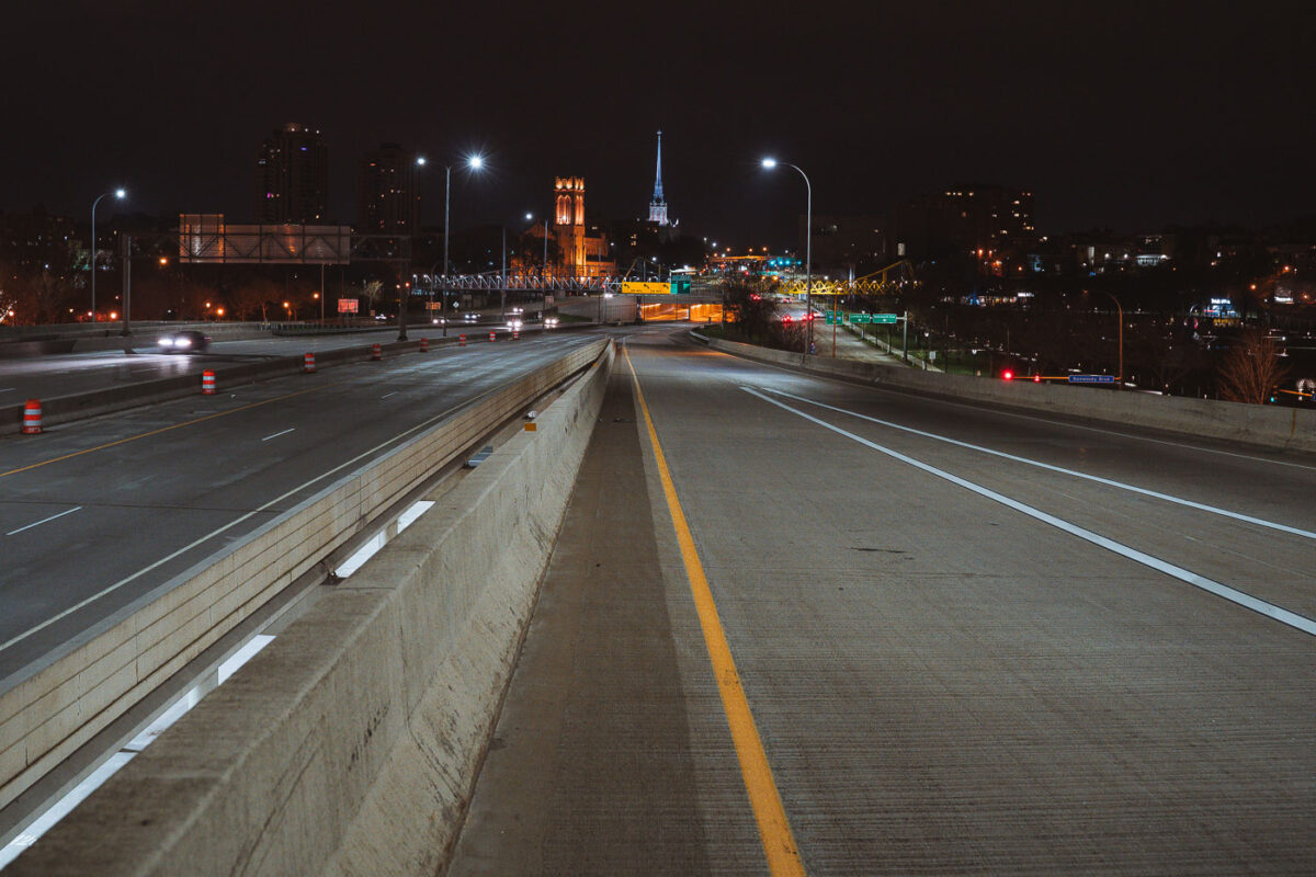 Interstate 94 in Downtown Minneapolis.